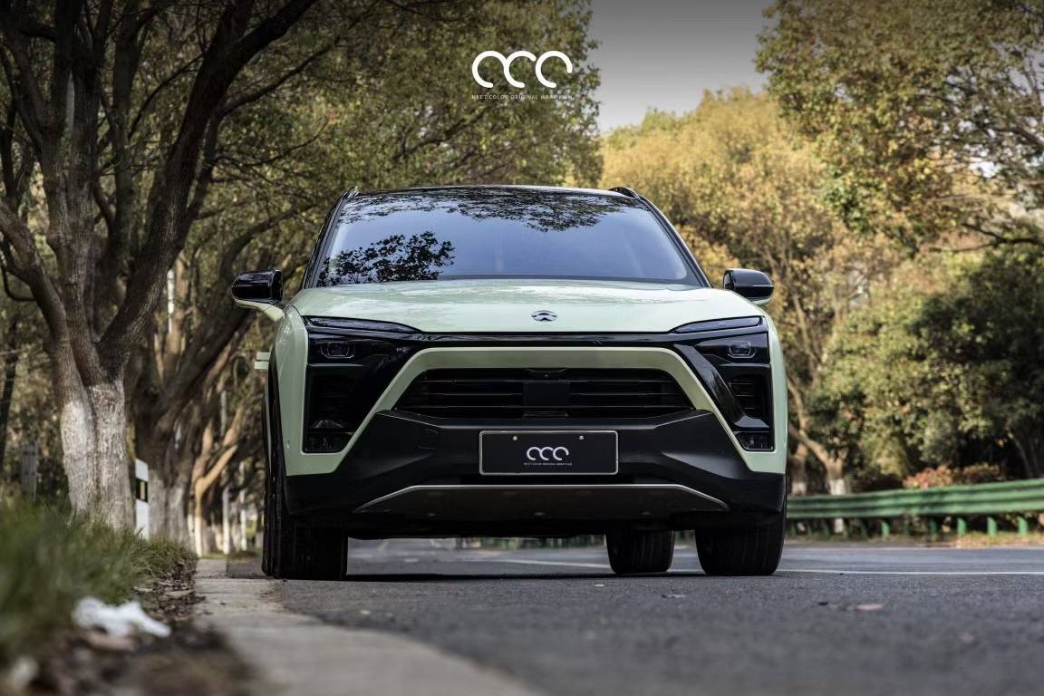 漫彩蔚来es8改色膜pet卢梭绿