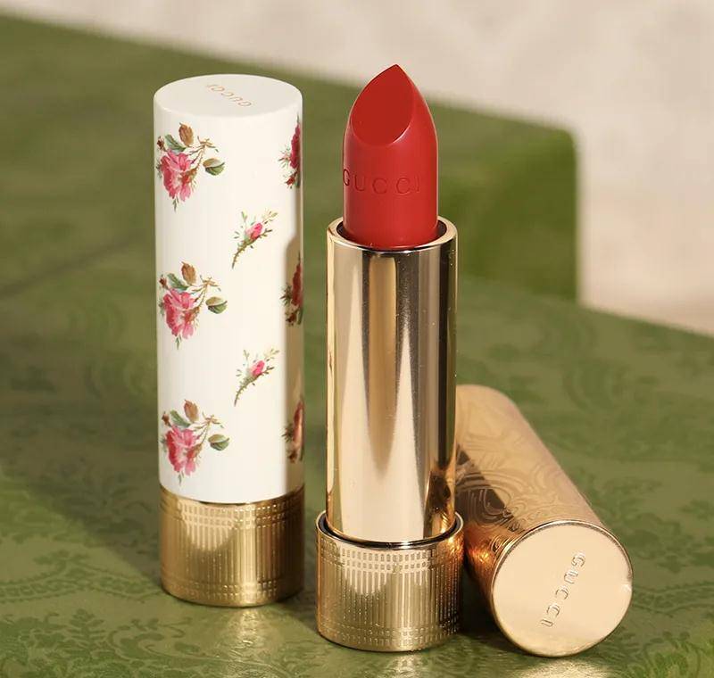 原创古驰gucci小碎花口红超美的红心蜜柚美到让人哭泣