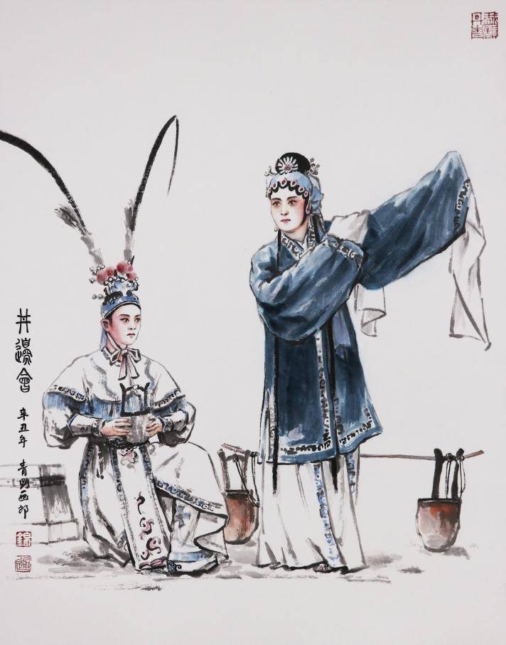 陈锦通岭南戏曲绘画精品展在广州展出