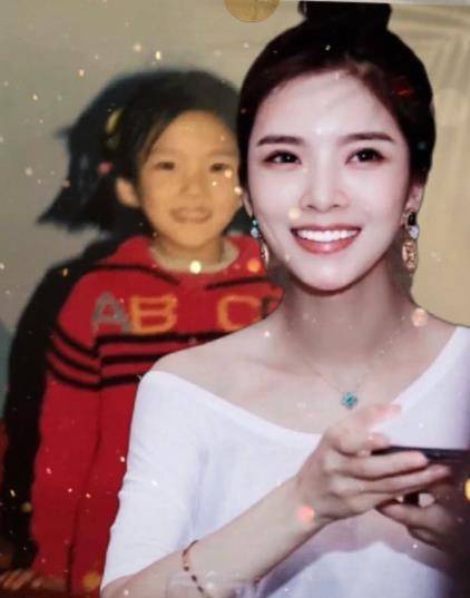 原创王灿晒童年照皮肤黝黑尖下巴妻子从小美到大杜淳赚到了