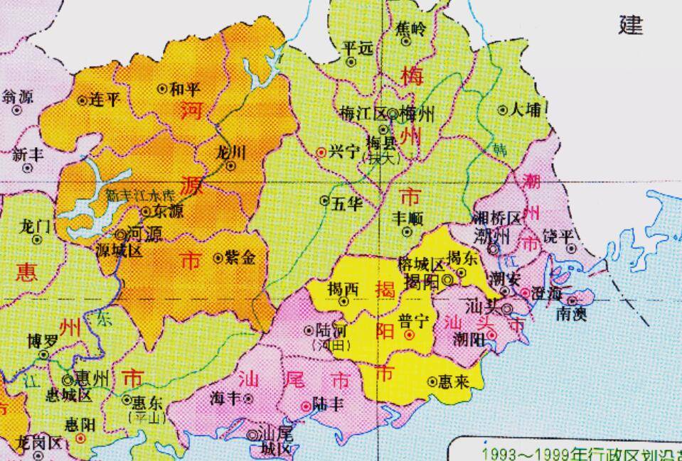 广东省的区划变动,21个地级市之一,汕头市为何有7个区县?