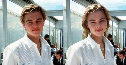 app修图把莱昂纳多变女生盛世美颜超心动_网友_美少年_五官