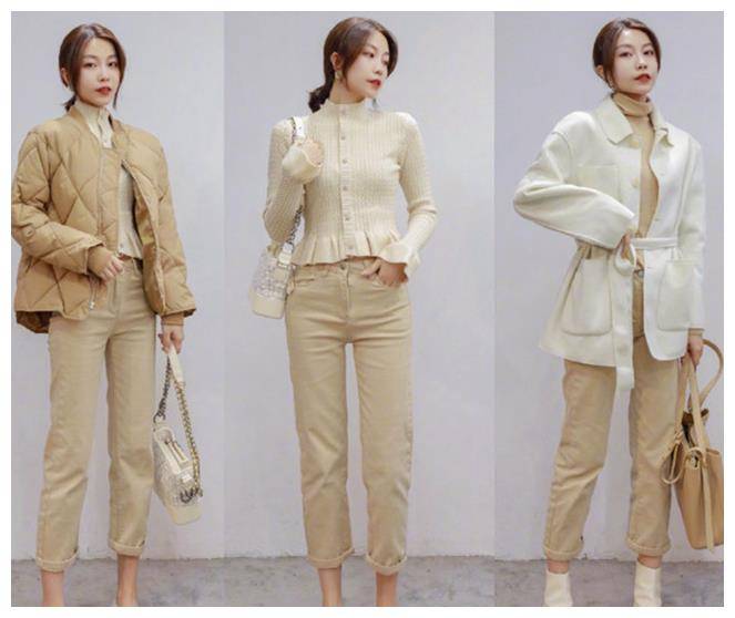 27套奶茶色系搭配,时髦大气_外套_毛衣_组合