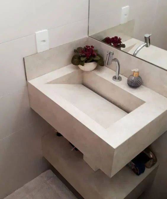 装修头次见洗漱台内部倾斜30度排水又快又环保这个设计真不错