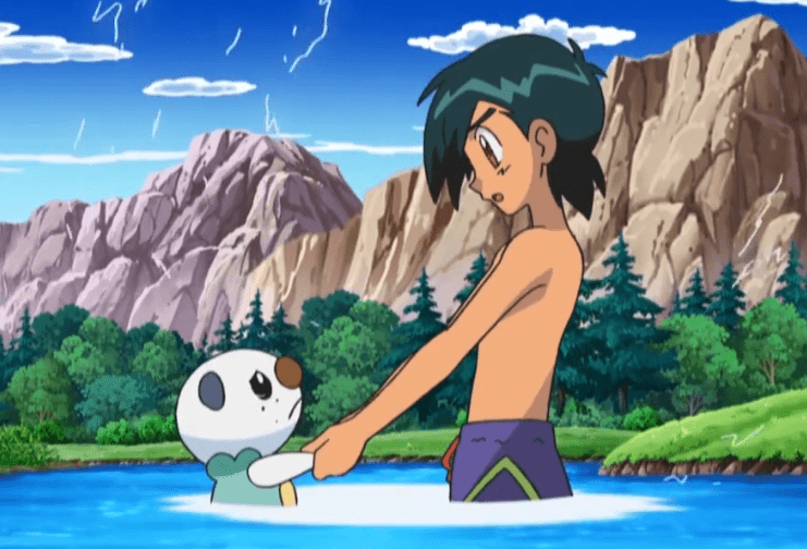 《宝可梦》小智收服蓝蟾蜍,天桐收服泥巴鱼,水边的战斗!