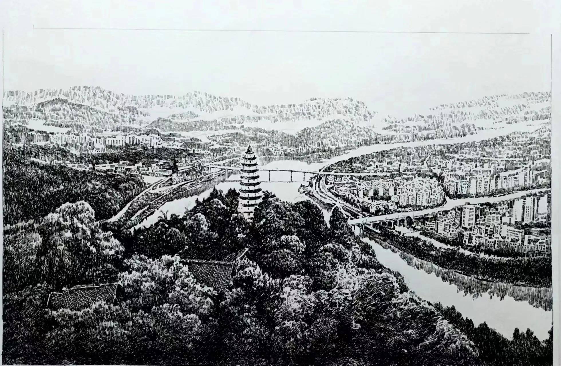 类别:钢笔画作者:向以桦作品:古城阆中系列类别:钢笔画作者:陈钟蔚