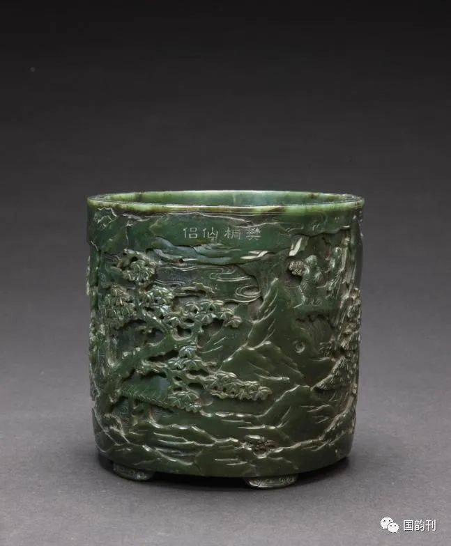 文房用玉文人雅士的珍贵之物玉笔筒