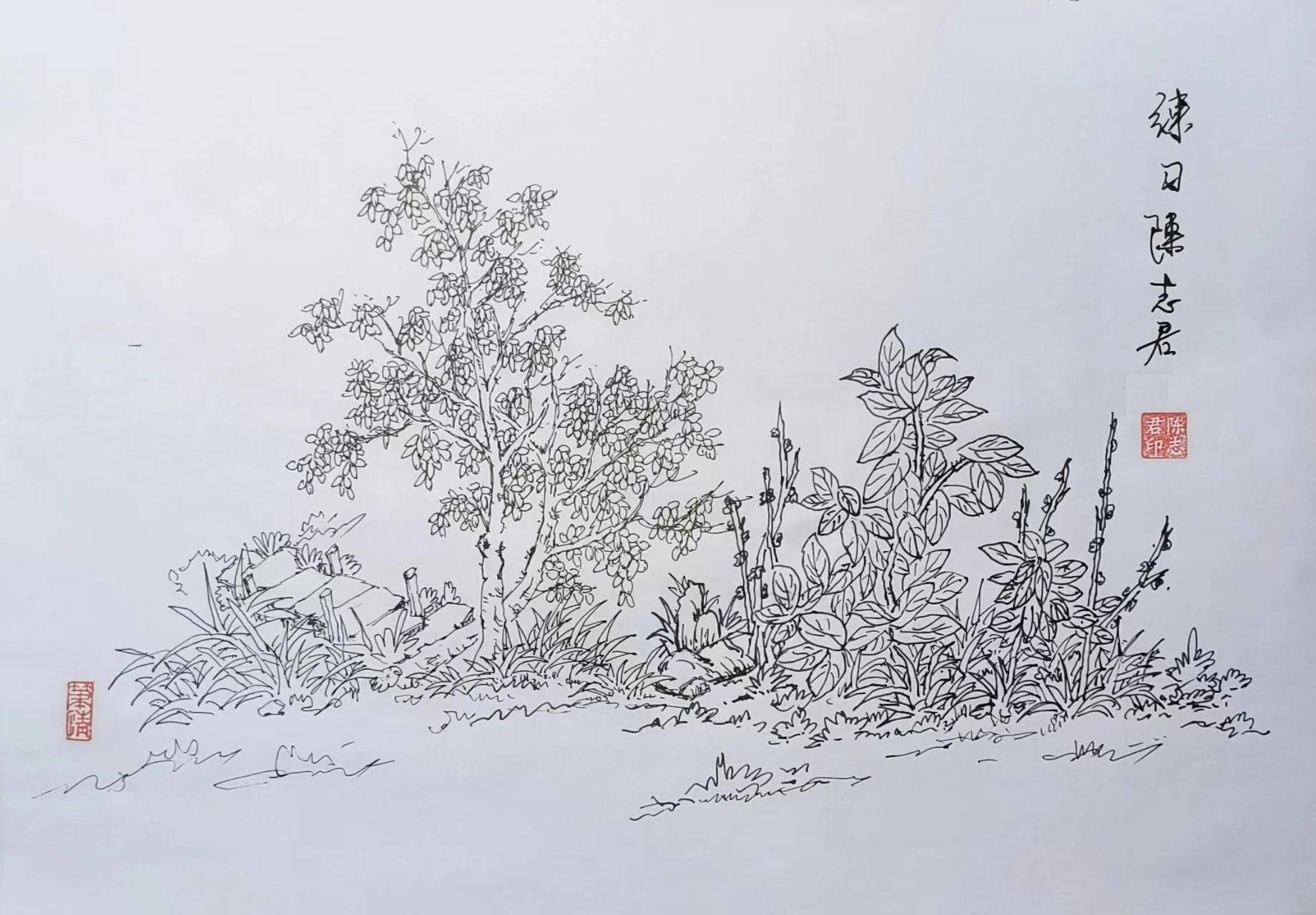 幸福原创画吧2022年第二十三期部分画友作品分享_类别_水彩画_钢笔