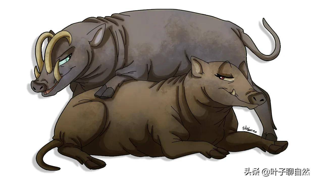 四不像:鹿豚,为了赢得交配权,不惜逼死自己_獠牙_公鹿_母鹿