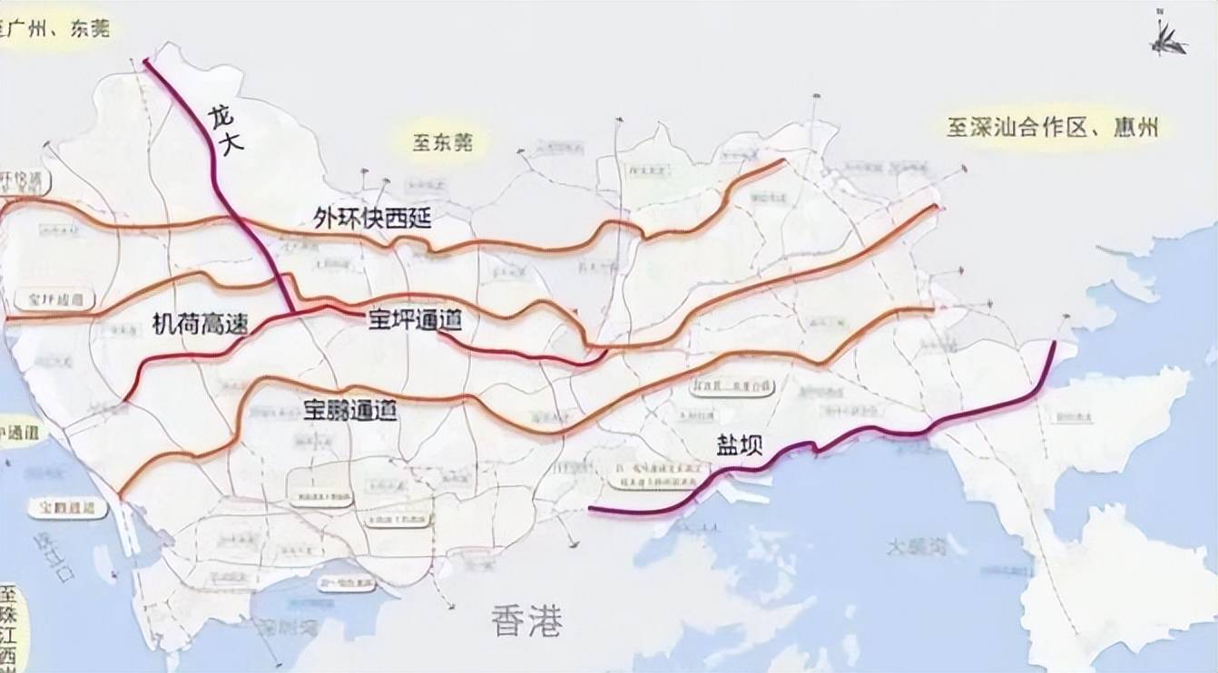 原创深圳将建一条超高标准超大通行能力的道路标准为双向14车道
