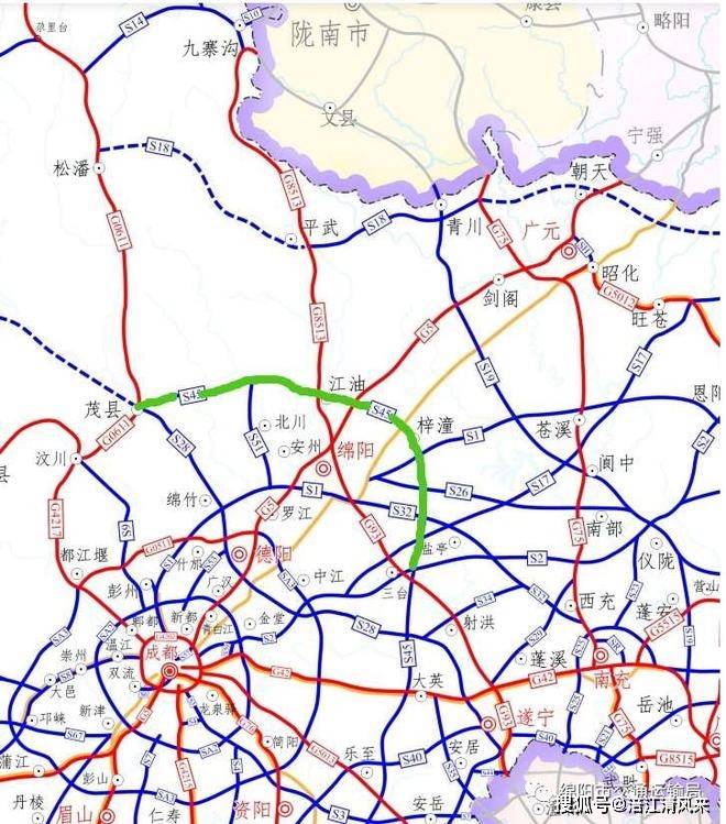 梓潼到仪陇高速路线图图片