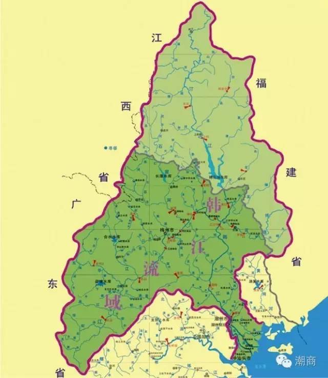 据《中国古今地各大辞典》:韩江条"上源曰汀水,亦曰鄞江.