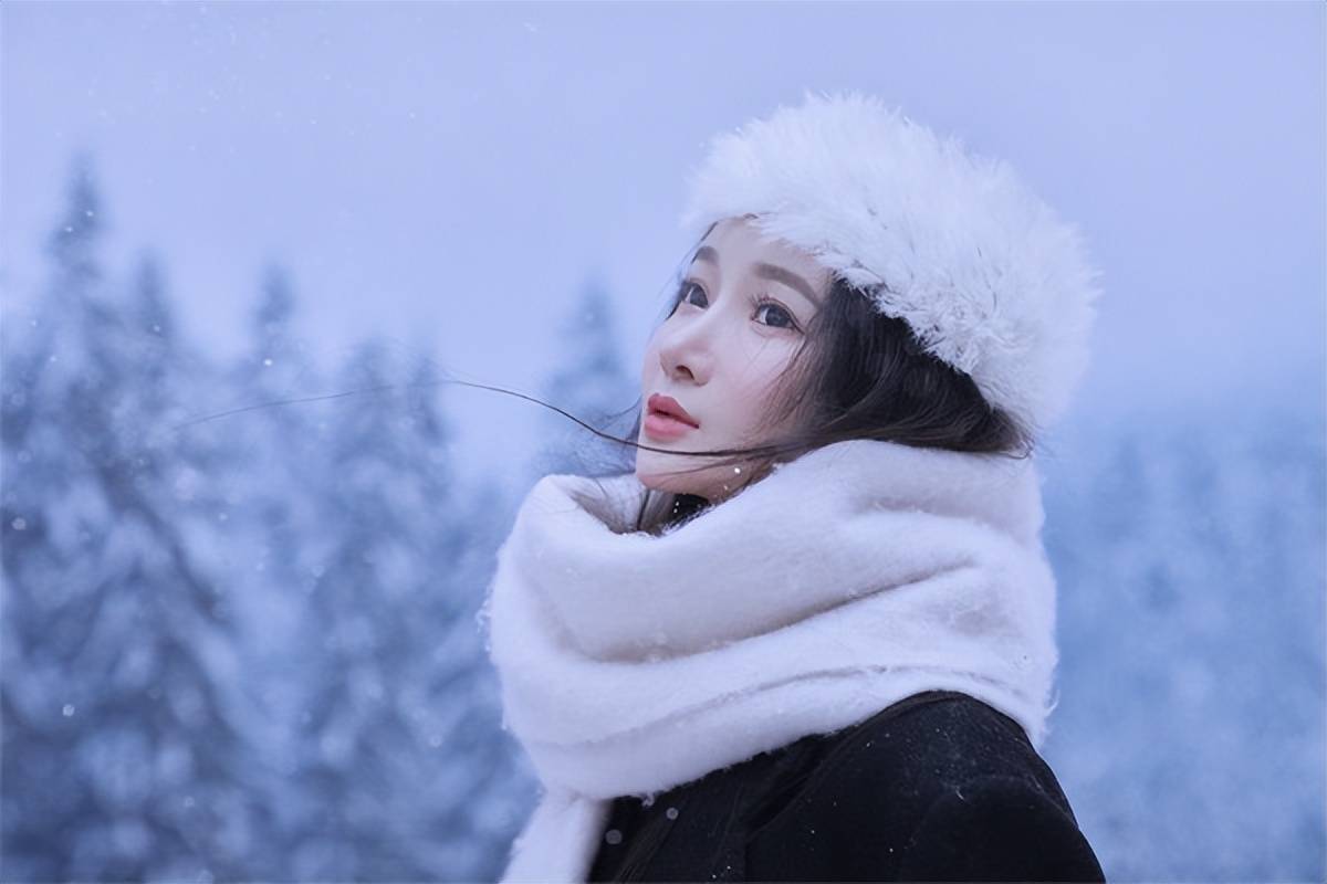 孙心娅拍雪景写真大片 化身美丽天使绝世容颜尽显无疑_白色_电影_面庞
