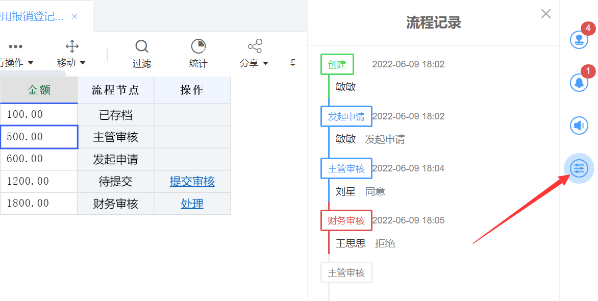 审核状态查看数据流向明明白白