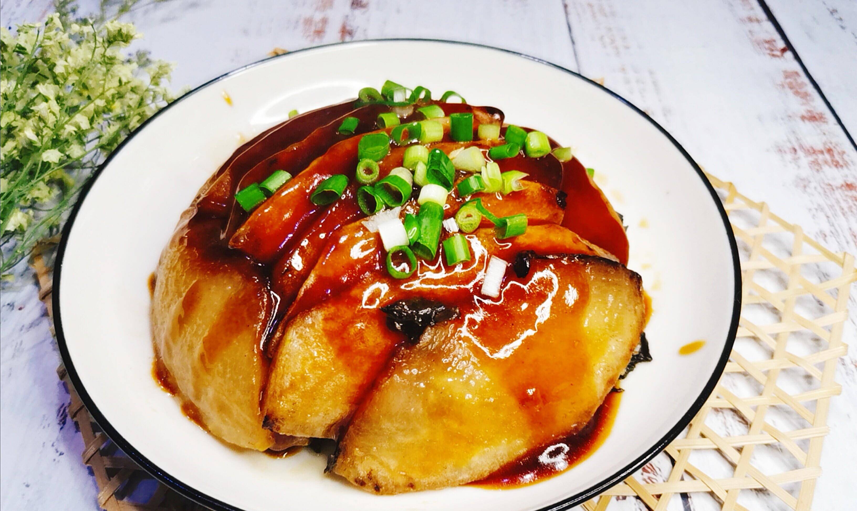 原创扣肉吃多不消化还好有这冬瓜做的素扣肉吃再多也无妨