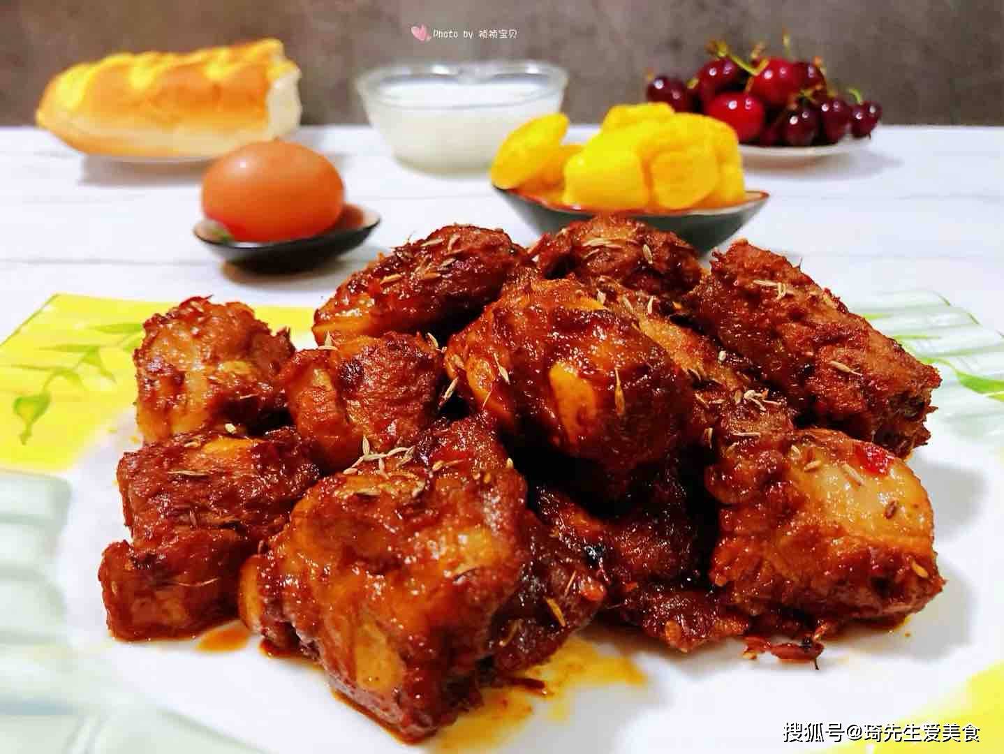 原创一斤大排骨架上铁锅一炖调上香辣酱料美味香嫩超级过瘾