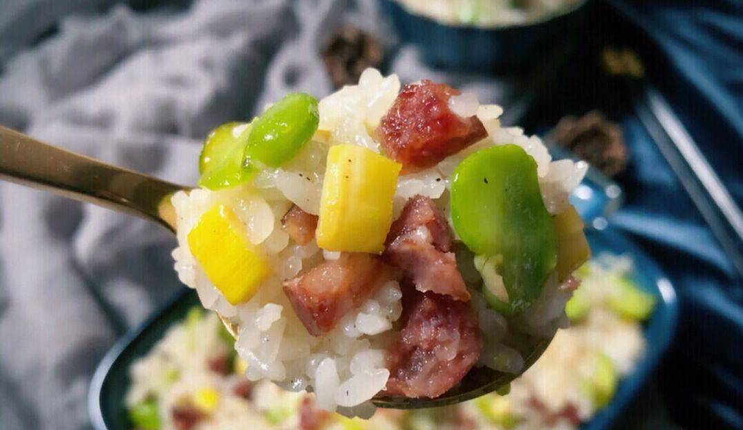 明日立夏,记得吃立夏饭,寓意着一年到头身体健康_蚕豆_步骤_香肠