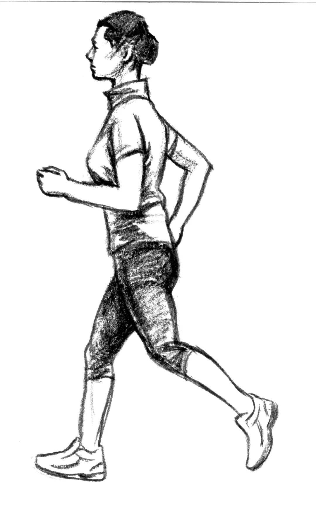卡通手绘-创意跑步健身男子-好图网