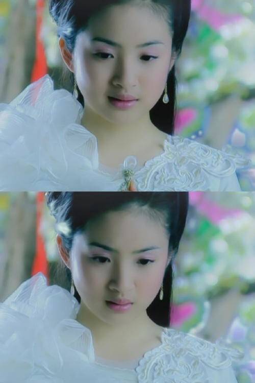 在与胡歌合作的电视剧《天外飞仙》中,林依晨饰演的七仙女小七,古灵精