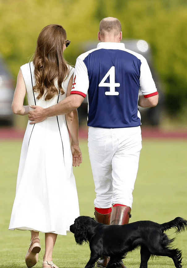 凯特恩爱秀不停 穿白裙带爱犬看威廉打马球笑出满嘴牙 甜度超标 造型 连衣裙 风格