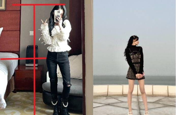 鞠婧祎在酒店对着镜子拍照,无意暴露真实身高,网友:确定159?