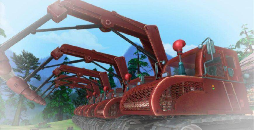 这种伐木专用战车果然十分好用,熊大熊二