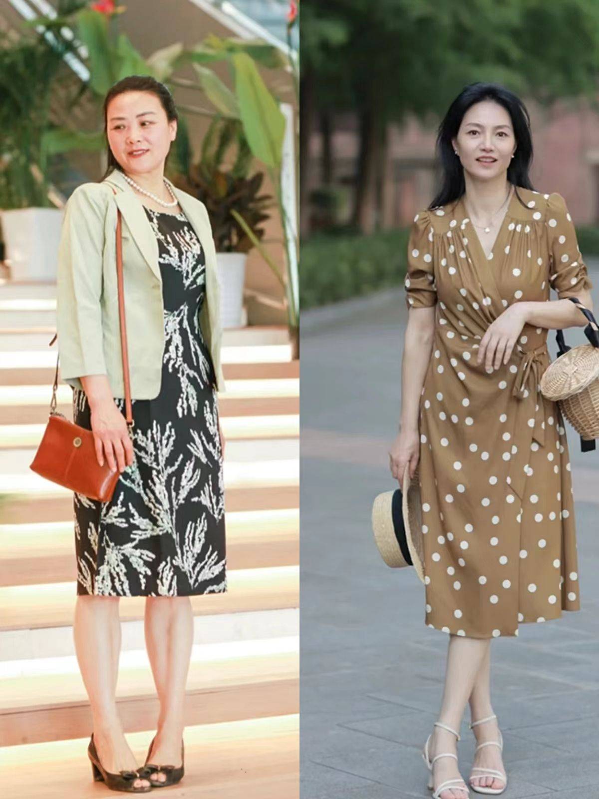 原创50岁妈妈辈穿搭建议夏天穿裙要记住4要4不要优雅更上镜