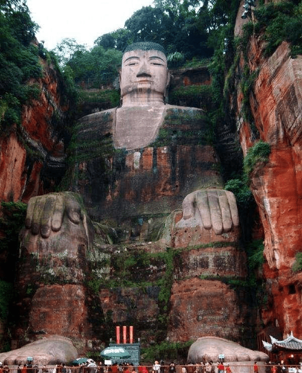 乐山大佛酸雨腐蚀图片