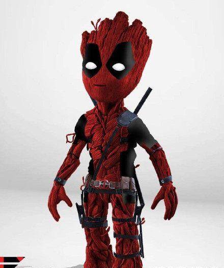 格鲁特换衣服啦,死侍最逼真,绿巨人最搞笑,金刚狼一脸懵逼_雷神_造型