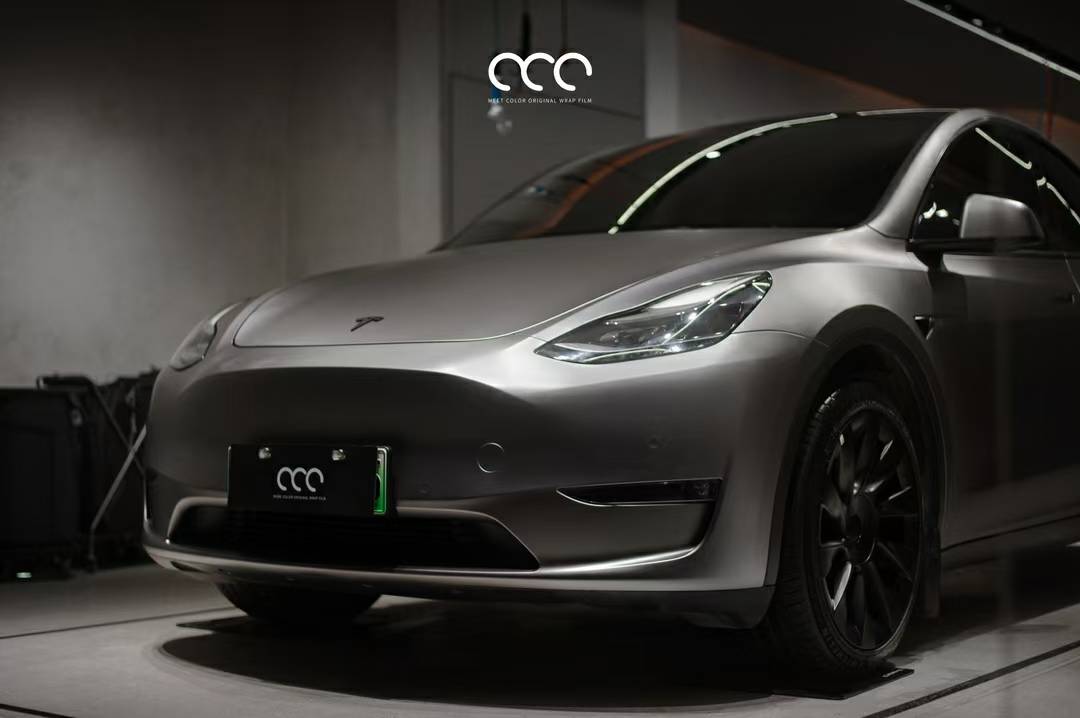 漫彩改色膜-特斯拉modely山灰,优雅和华丽并存_全国_特斯拉