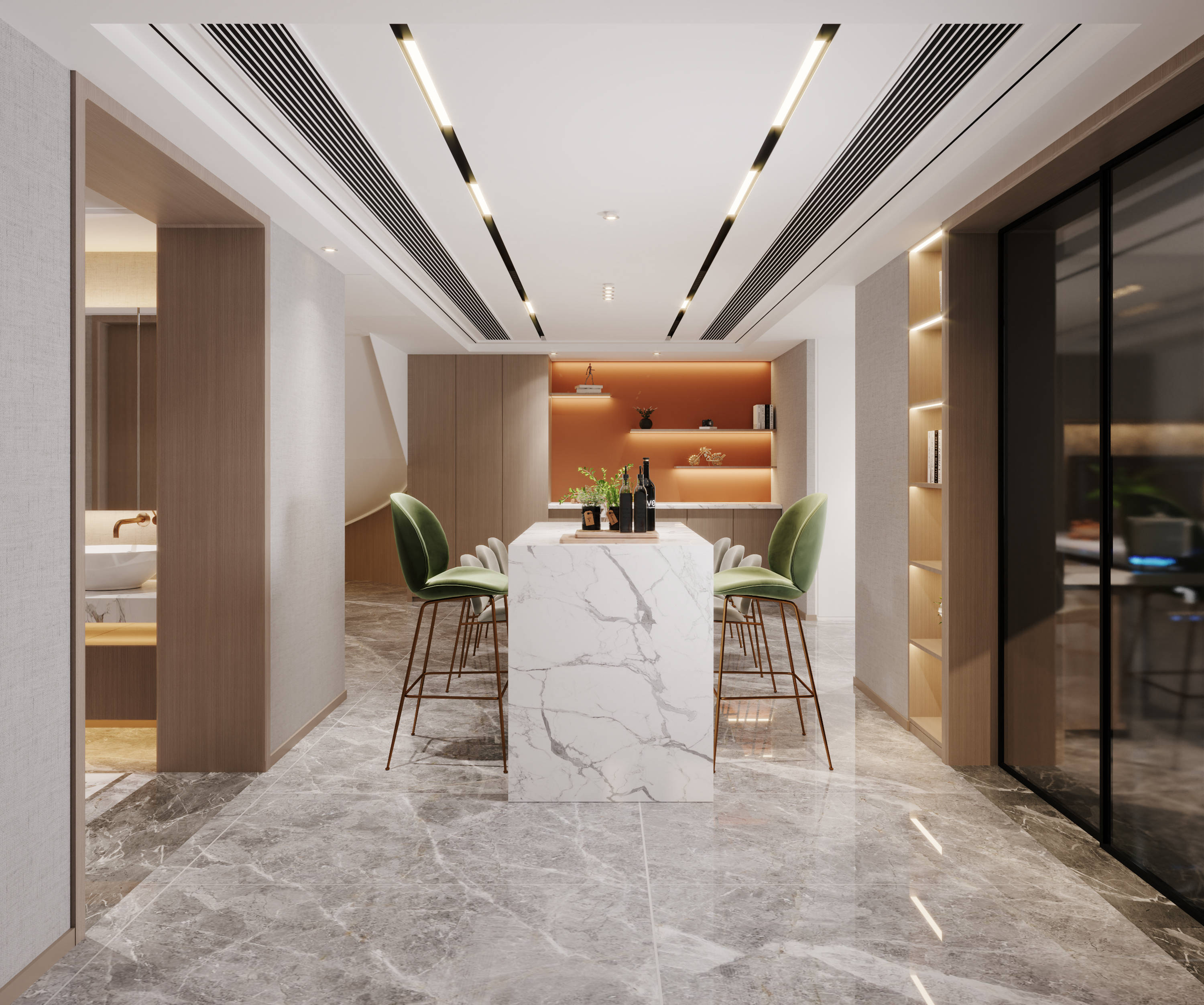 贵阳跃层别墅空间装修现代风格无主灯设计这样的风格你喜欢吗