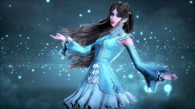 斗罗大陆:宁荣荣长裙开叉秀美腿,想不到荣荣也能够这么美_动漫_短裙