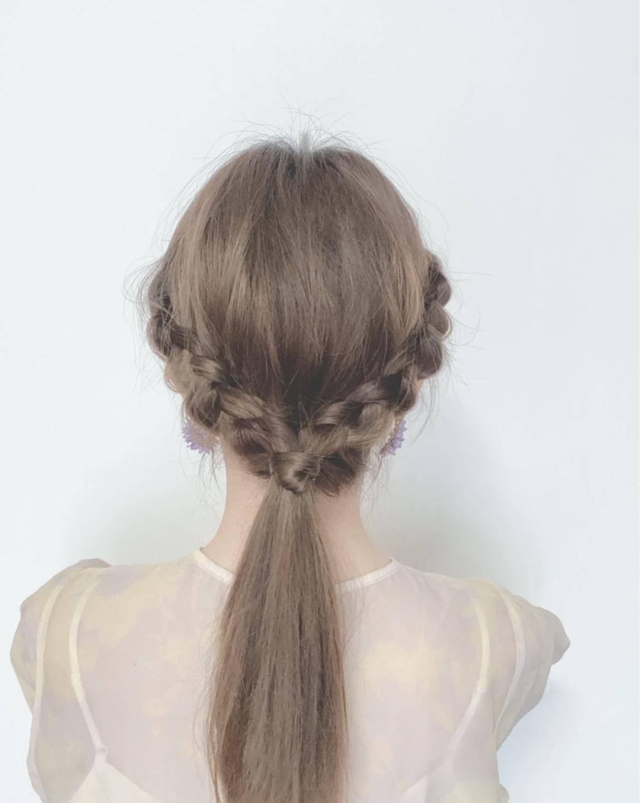 教你几个编发教程,简单好学,学会编发提升气质_头发_马尾_头顶