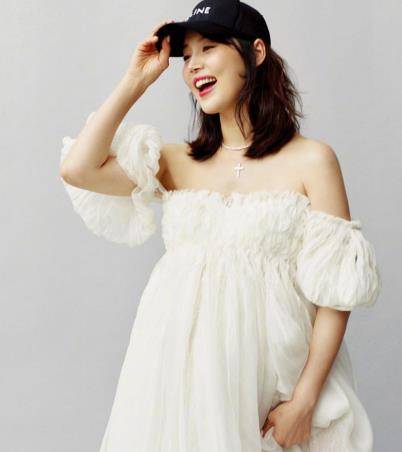 37岁韩智慧结婚10年产女,孕肚待产照难遮好身材,状态嫩似少女_蔡少芬