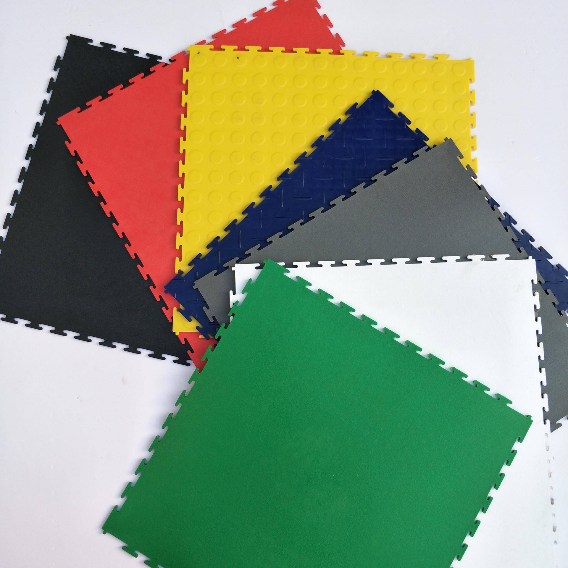 商业地板 车库地板仓库防静电厂房pvc圆浮点锁扣耐磨地胶_尺寸_产品