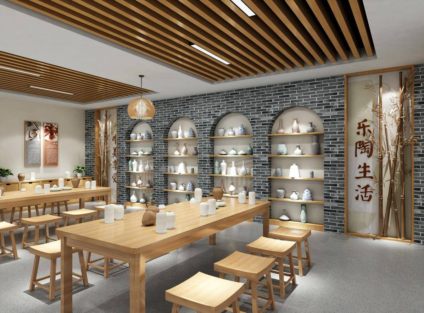 陶艺教室是学校进行手工制作教育教学活动的场所.