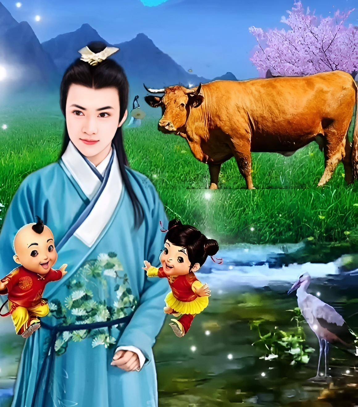 民间故事:牛郎织女(下集)_孩子_银河_天宫