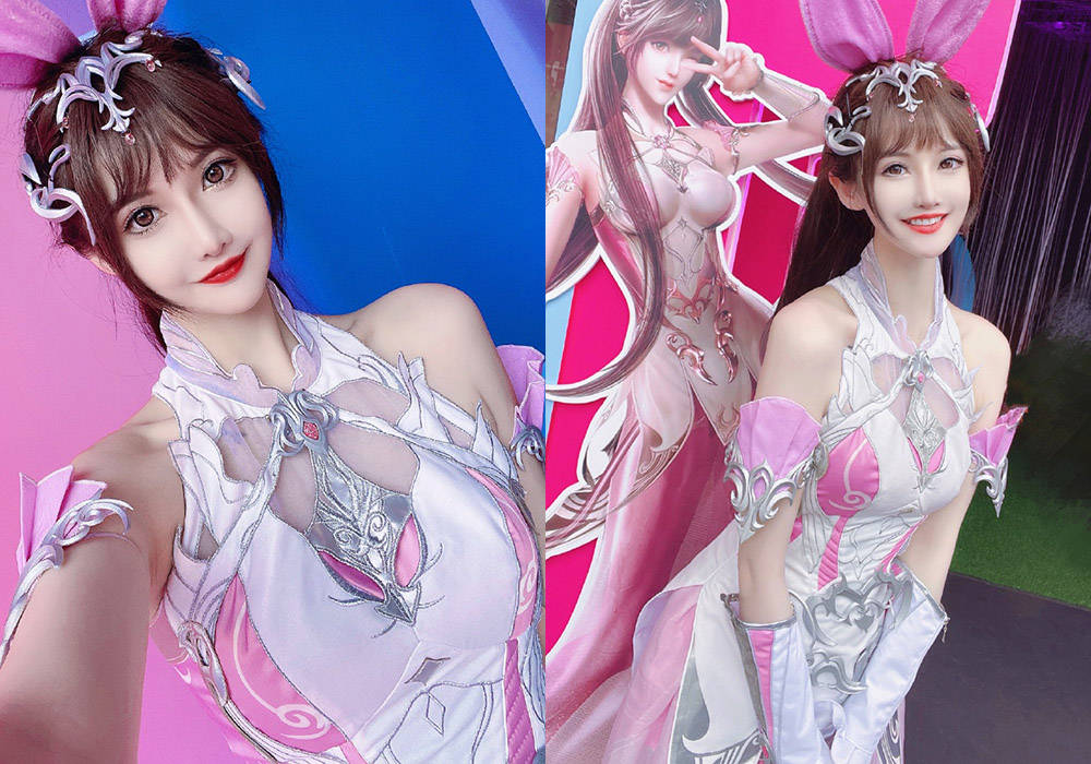 《斗罗大陆》高颜值的小舞cos,笑起来好漂亮,腿控的福利来了!