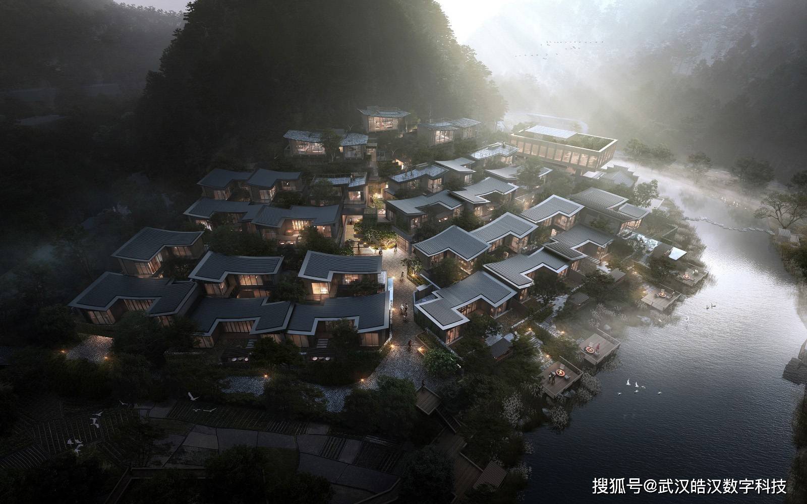 【亮眼设计】海华浦江樾溪里度假酒店效果图赏析_空间_独院_清澜