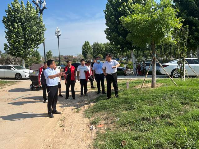 北农行政村,祥瑞花园,金碧园小区,康乐路等创文点位,详细察看了环境