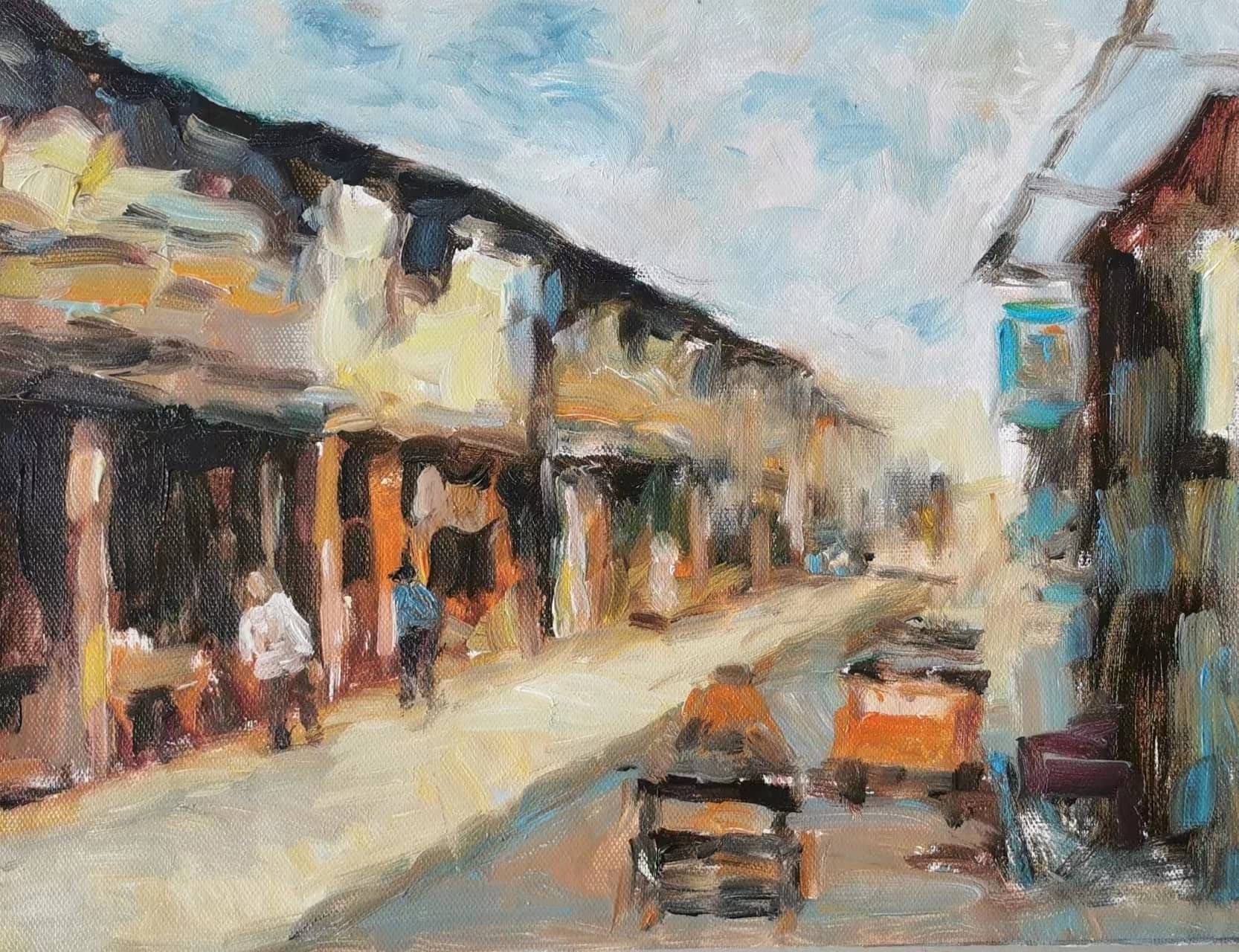 人物聚焦肖冬生小幅油画风景写生