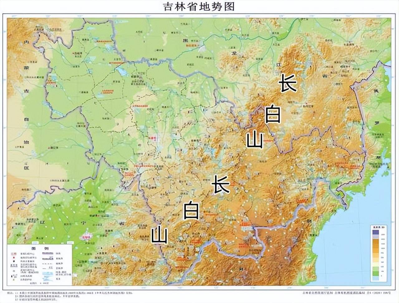 长白山山脉走向图片