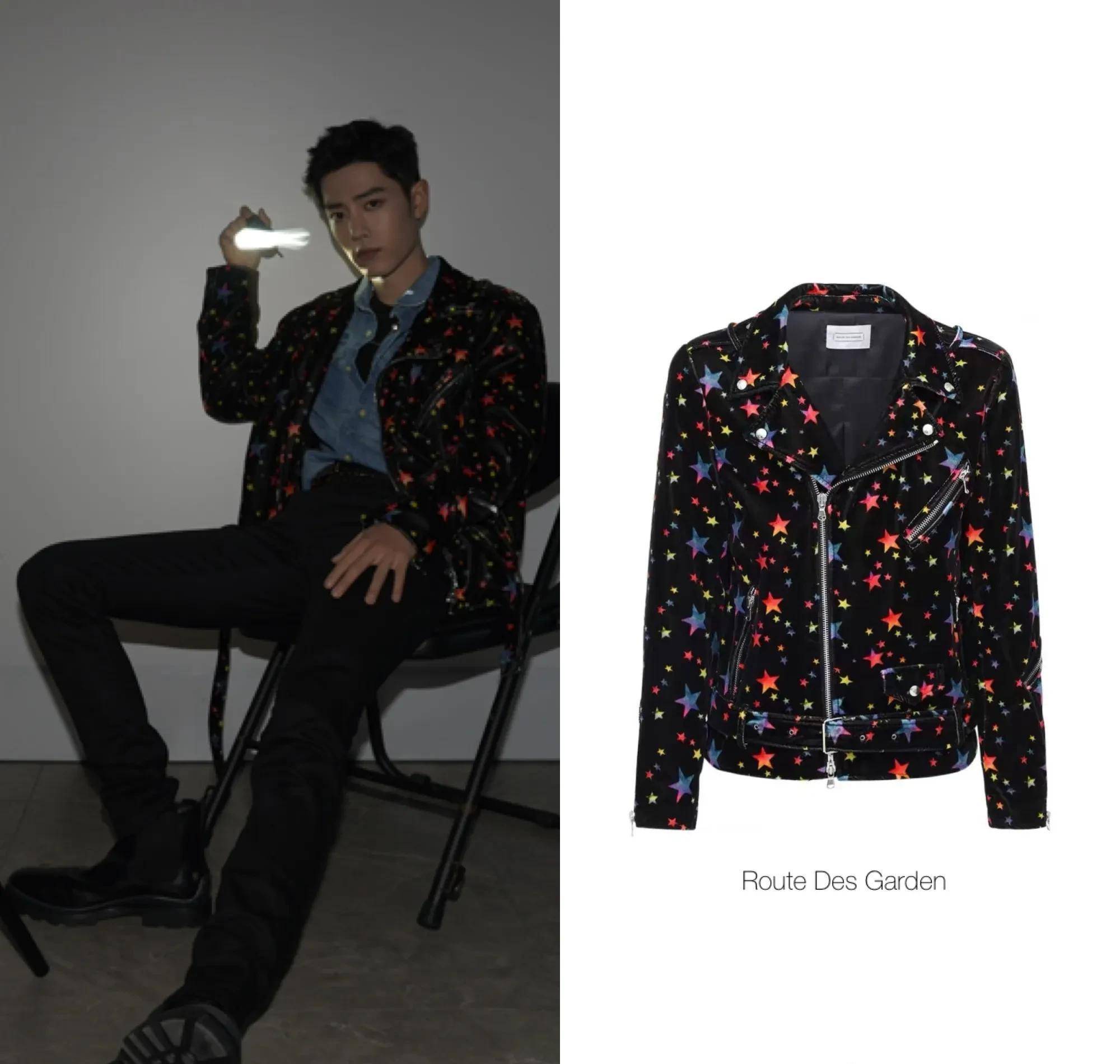 肖战演员请就位终极盛典造型星星夹克搭配牛仔裤帅酷有型