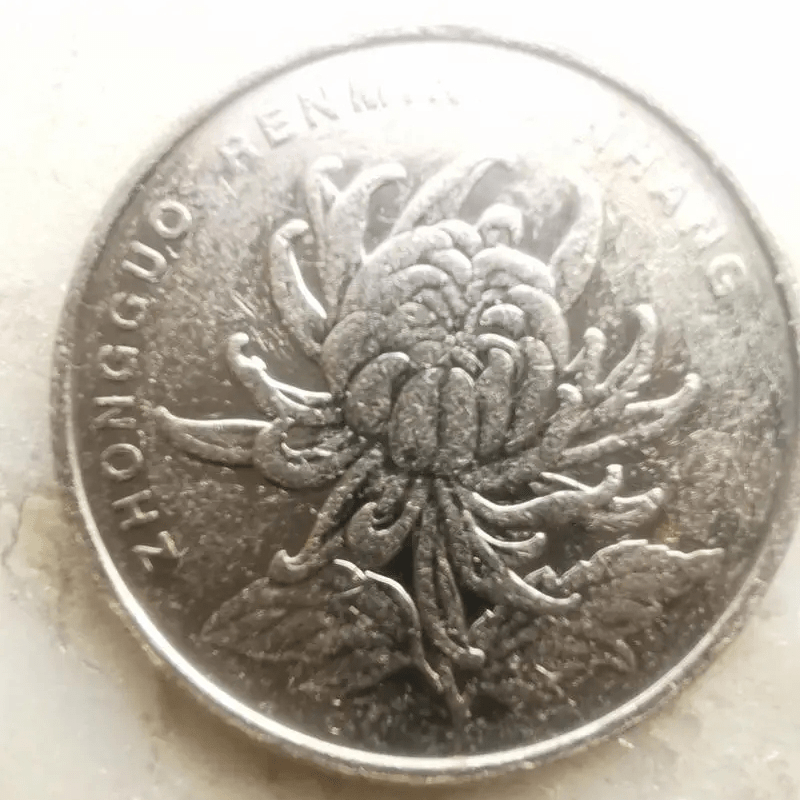 菊花1元硬币中的特殊品种,碰到了记得把它留下来_雪花_钱币_市场