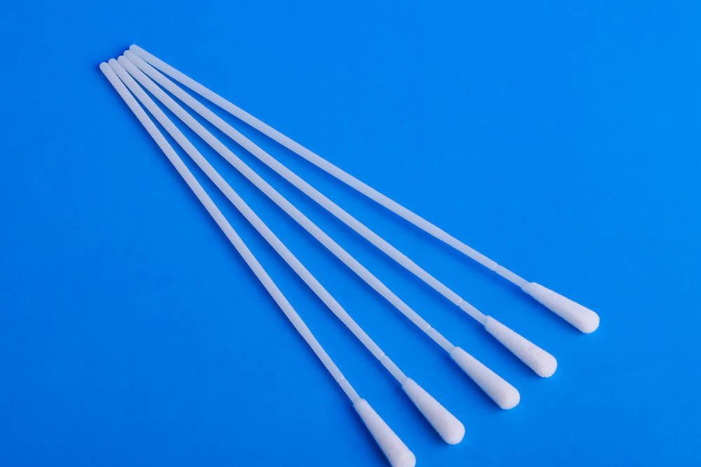 一次性使用无菌鼻咽拭子植绒咽拭子 口腔核酸采样器棉签