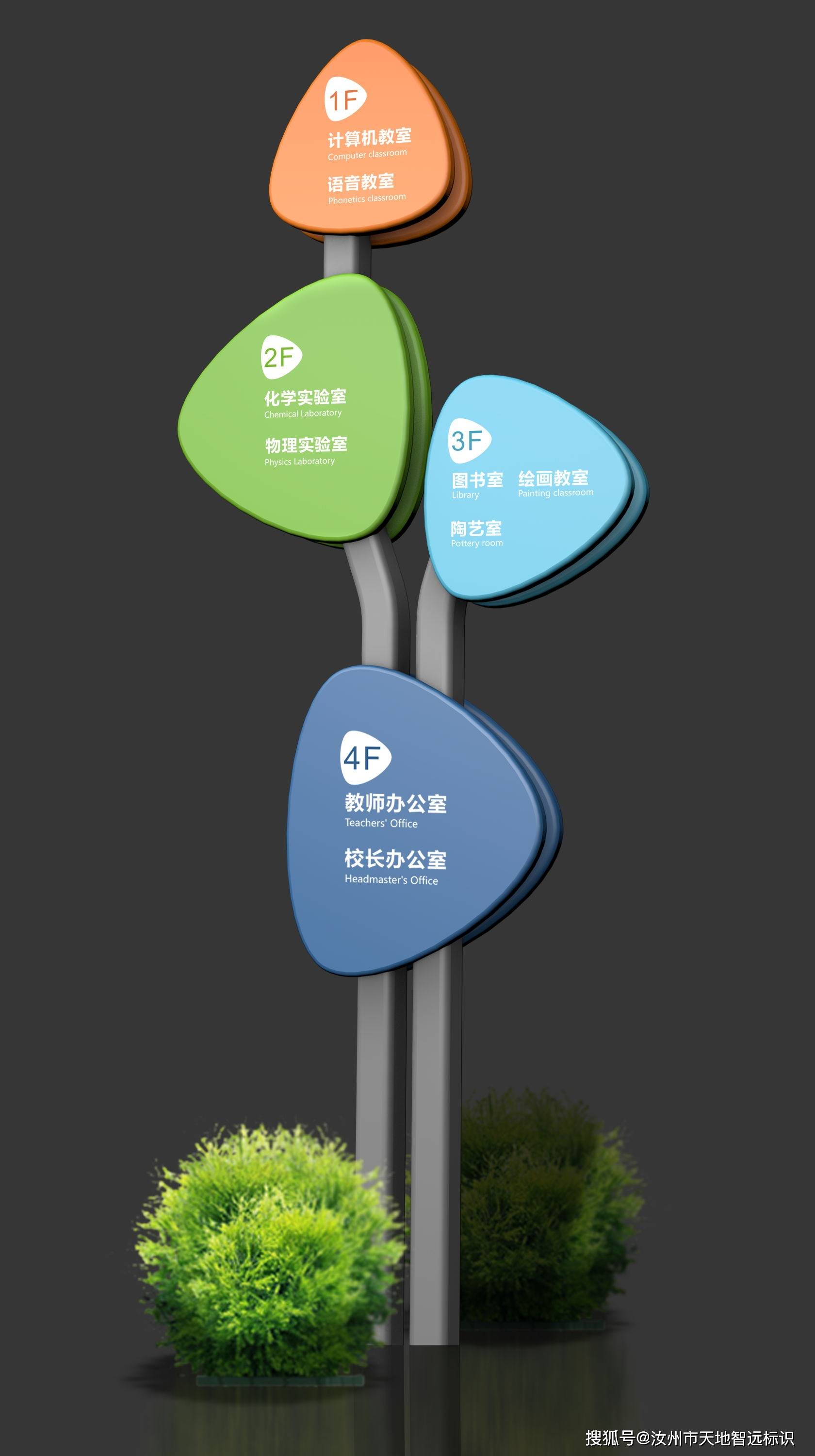 学校标志指示标识都分为哪些?_标牌_文化_校园