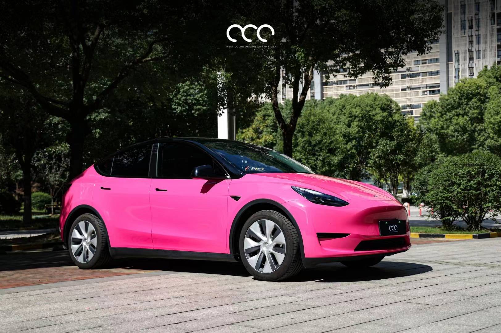 特斯拉model y漫彩改色膜甜菜根紫,超靓的紫红色_全国