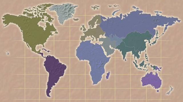 世界地图简图儿童图片
