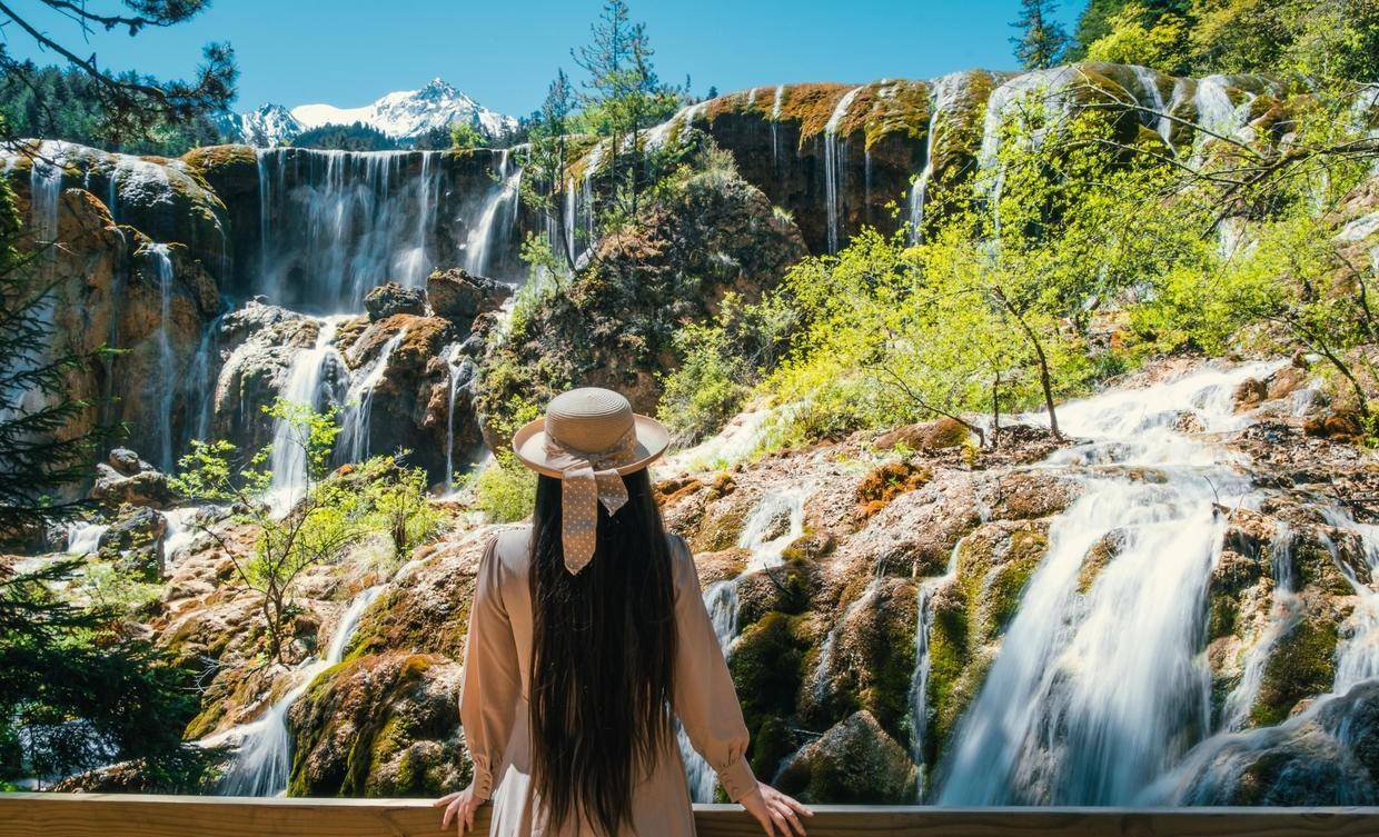 人山人海也不怕,告别游客打卡照,让你的九寨沟记忆远离喧嚣_瀑布_因为