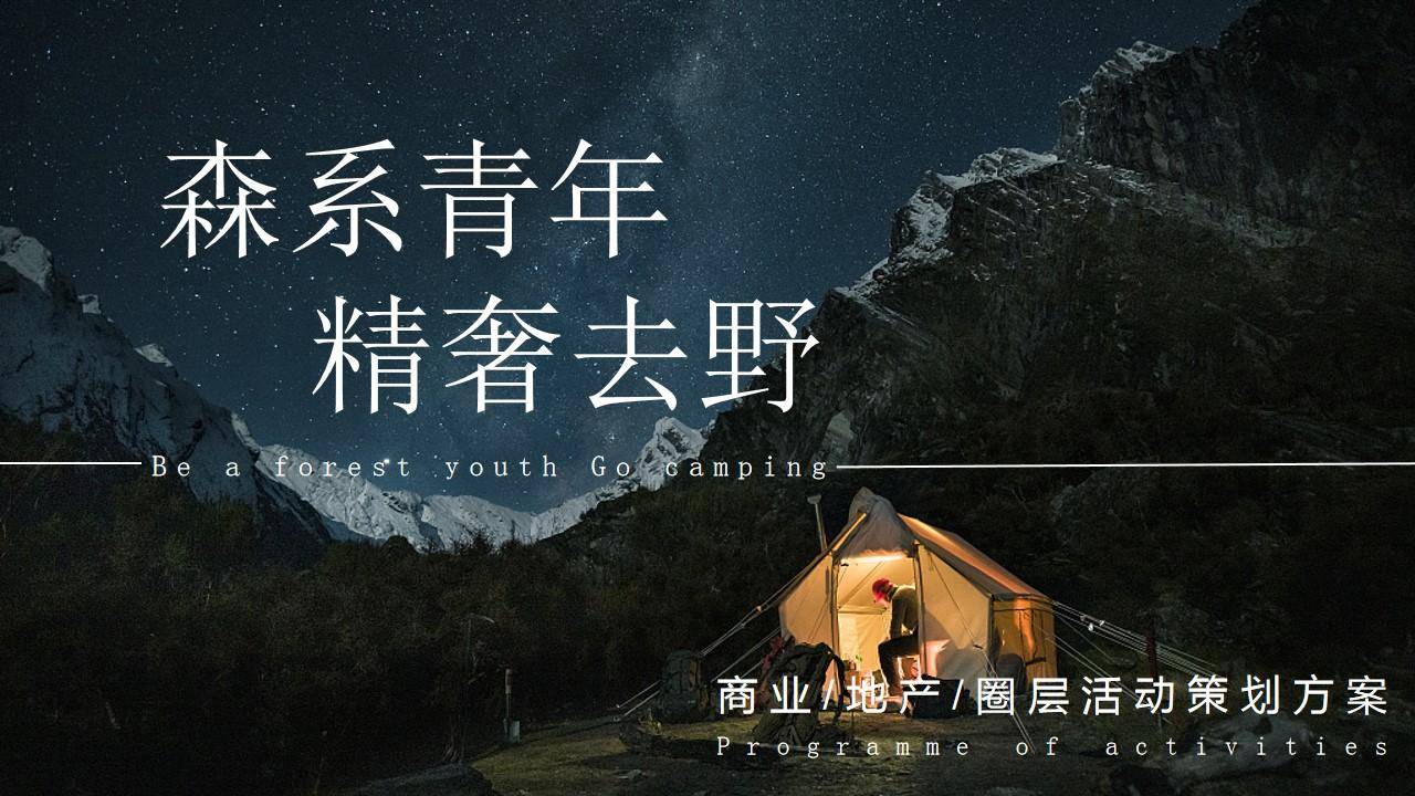2022地产项目城市露营嘉年华狂欢“森系青年 精奢去野”活动方案